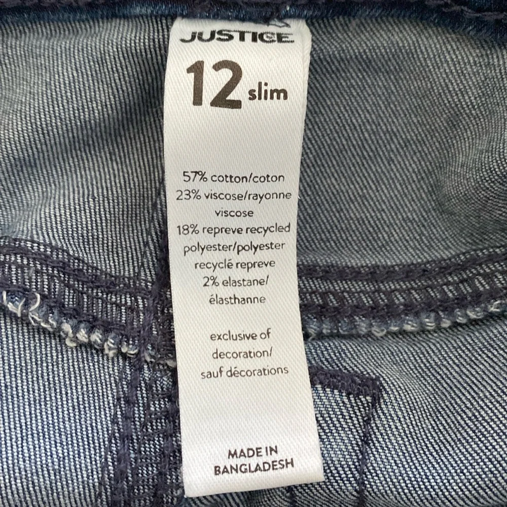 Justice Slim Girlfriend Jeans - Size 12 Slim - EUC